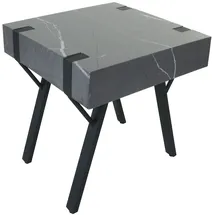Mendler Beistelltisch HWC-L54 Grau Wildeiche 50 x 50 x 50 cm