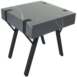 Mendler Beistelltisch HWC-L54 Grau Wildeiche 50 x 50 x 50 cm