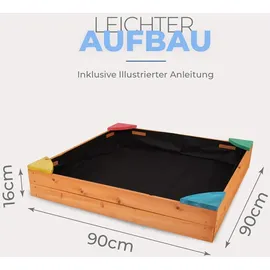 BestLivings Sandkasten mit Abdeckung braun
