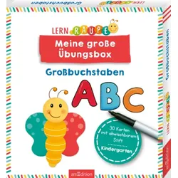 ARSEDITION 135209 Lernraupe – Meine große Übungsbox Großbuchstaben