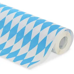 HEKU 10 Stück Papier-Tischdecke Rolle, praktische Festzeltdeko für Wiesn & Bayrische Feste - Flexibel zuschnittbar, stilvoll & umweltfreundlich