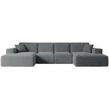 altdecor Wohnlandschaft, Dunkelgrau, Textil, 6-Sitzer, U-Form, 344x73x165 cm, Wohnzimmer, Sofas - Couches, Wohnlandschaften, Wohnlandschaften in U-Form