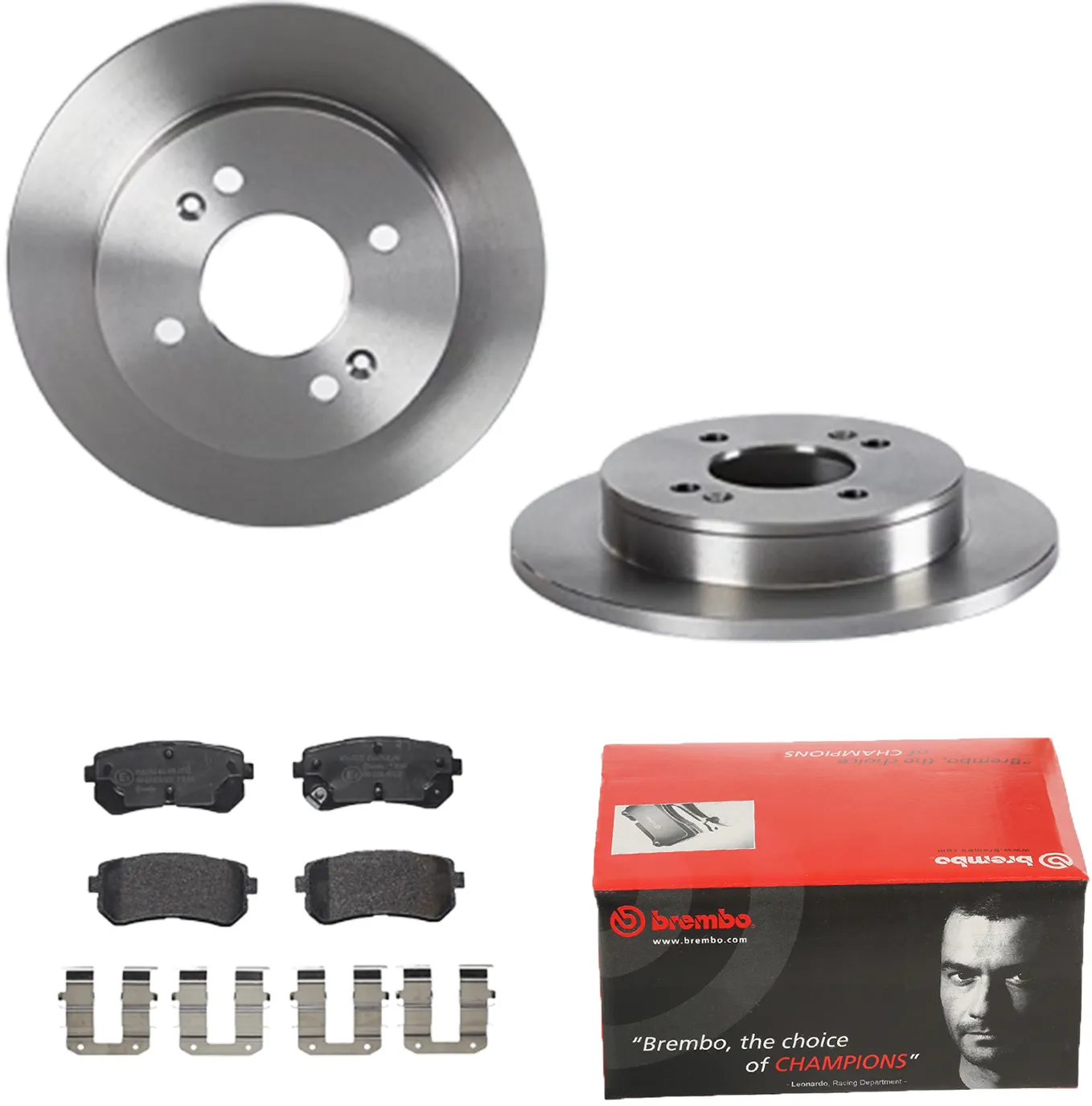BREMBO Bremsensatz-Hinterachse Bremsensatz, Scheibenbremse hinten rechts links voll 234mm für HYUNDAI KIA (DYK) (BEIJING) 583021YA50 58302D4A00 58302C