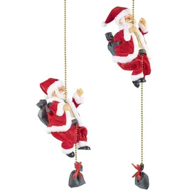 Infactory 2er-Set Kletternder Weihnachtsmann "Santa Crawl"