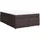 vidaXL Boxspringbett mit Matratze Dunkelbraun 140x200 cm Stoff