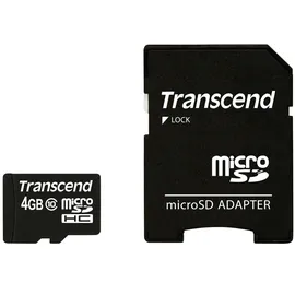 Transcend microSDHC Class 10 + SD-Adapter 4 GB