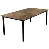 MAGNA Atelier Esstisch SAPPORO aus ECHTEM MARMOR, Küchentisch, Naturstein, Dining Table, nachhaltig, 200x100x75cm braun 200 cm x 75 cm