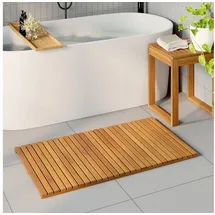vidaXL Badematte Uni Braun 100 x 55 cm
