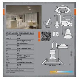 Osram Spotlight Recess Set 1 Aluminium gebürstet