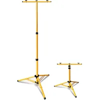 EINFEBEN Stativ für Baustrahler, Teleskop-Stativ, Stativ für LED strahler, Flutlicht Stativ, Höhenverstellbar, Farbe: Gelb