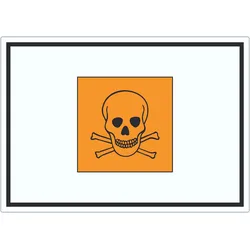 Aufkleber Gefahrensymbol giftig Symbol Totenkopf A7 (74x105mm)