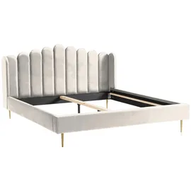 SalesFever Muschelbett 180 x 200 cm Beige/Gold
