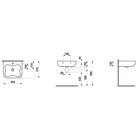 Laufen Florakids Waschtisch - weiß/rot