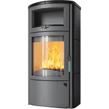 Kaminofen HARK 44 GT FlameKat 7 kW - Ofenkacheln: Opak-Schwarz - Korpus: titan