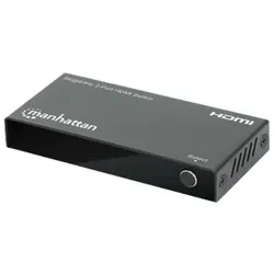 Manhattan HDMI Switch 2-Port, 8K@60Hz, Connects x2 HDMI sources to x1 display, A