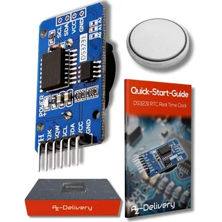 AZDelivery Real Time Clock RTC kompatibel mit DS3231 I2C Echtzeituhr kompatibel mit Arduino und Raspberry Pi inklusive E-Book!