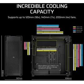 Corsair 9000D Airflow Full Tower Schwarz