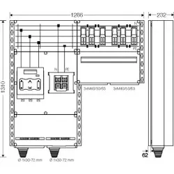 Hensel 20001584 PV-Wechselrichter-Sammler, 350kVA, 3-phasige Wechselrichter Mi PV 7355