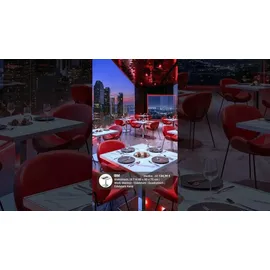 GGM Möbel Bistrotisch 80 x 80 x 75 cm Braun/Weiß