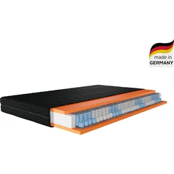 Taschenfederkernmatratze MY HOME "Black Diamond Comfort, Matratze 90x200, 140x200 cm & weitere Größen" Gr. 3, schwarz, B:160cm H:20cm L:200cm, Bezug: 100% Polyester. Steppfüllung: 100% Polyester, Matratzen, 7-Zonen, H2 / H3 / H4, ergonomisch, atmungsaktiv