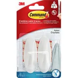 3M CommandTM Bad Medium Designer-Haken (L x B x H) 79 x 29 x 29 mm Weiß Inhalt: 2St.