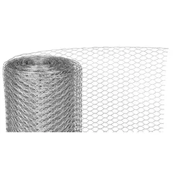 PROREGAL Maschendrahtzaun Sechseckgeflecht KEEPY, Höhe 1,0 Meter, Länge 50 Meter, Maschenweite 20mm, Drahtstärke 0,7mm, Verzinkt, Drahtzaun Hasendraht