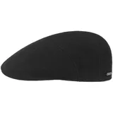 Stetson Reid Flatcap Schirmmütze meliert einfarbig Herren Herbst Winter schwarz M (56-57 cm) - M