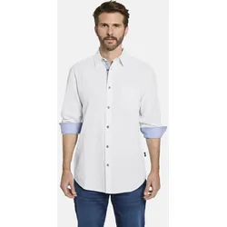 Kurzarmhemd BABISTA "Hemd DELVINO", Herren, Gr. L, weiß, Kurzarm, Hemden, im feinen Karo-Design