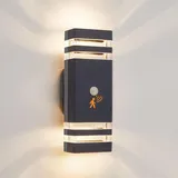 CELAVY Außenleuchte Aussenlampe mit Bewegungsmelder - 4000K LED GU10 Außenlampe Aussenleuchte Wand, IP65 Wandleuchte Wandlampe Lampe aussen, Aussenbeleuchtung Ausenbeleutung Hauswand, Anthrazit Grau
