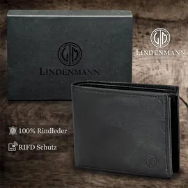 Lindenmann Geldbörse Herren schwarz