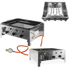 DEMA Gasbräter 3-flammig inkl. Stahlpfanne