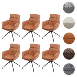 MCW Esszimmerstuhl K32 Textil braun 6er Set