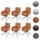 MCW Esszimmerstuhl K32 Textil braun 6er Set
