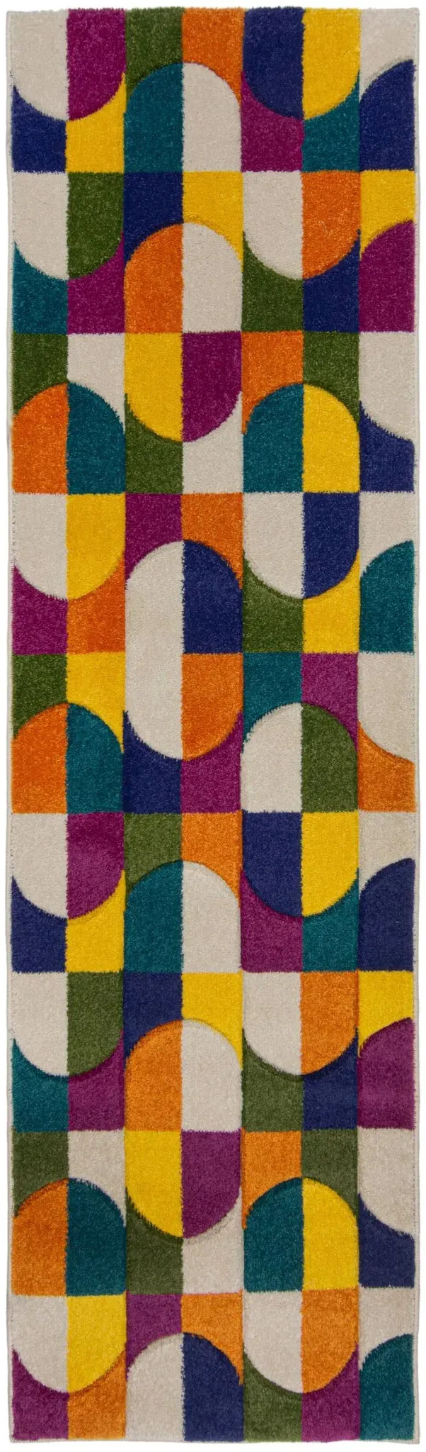 Teppich FLAIR RUGS "ChaCha", bunt, B:66cm H:8mm L:230cm, Kunstfaser, Teppiche, Abstrakter Teppich