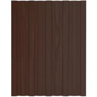 vidaXL Dachpaneel 12 Stk. Braun 60 x 45 cm Verzinkter Stahl