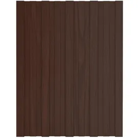 vidaXL Dachpaneel 12 Stk. Braun 60 x 45 cm Verzinkter Stahl