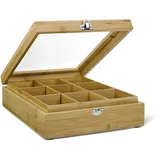 Bredemeijer Teebeutel-Kiste 9 Fächer mit Fenster