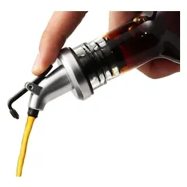 layba Ausgießer für Flaschen Silber Matt mit Verschlusskappe aus Kunststoff in 10er Set