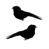 LWINGFLYER 2 Pack Halloween Crows Decorations Realistic Raven Decoration Artificial Crow for Indoor Outdoor Party (2 PCS)