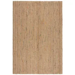 Teppich FLAIR RUGS "Jute Boucle", bunt, B:160cm H:7mm L:230cm, Jute, Teppiche, aus 100% Jute, mit Fransen, aus Naturfasern