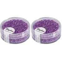 Rayher Rocailles 2 mm ø Bastelperlen flieder 17 g