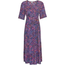 Viskose-Kleid, Muster fuchsia, 42