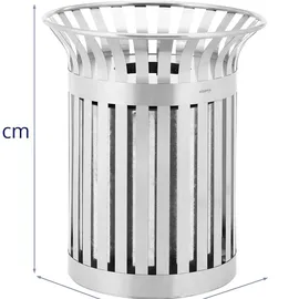 Ulsonix Abfalleimer 90 l Silber