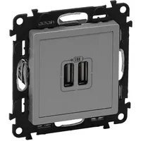 Legrand USB-Steckdose 2-fach Grau 1 St.