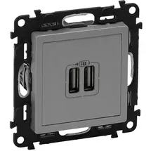 Legrand USB-Steckdose 2-fach Grau 1 St.