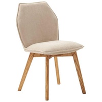 Livetastic Stuhl, Beige, Holz, Textil, Esche, massiv, 49x87x63 cm, Esszimmer, Stühle, Esszimmerstühle, Vierfußstühle