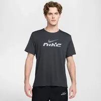Nike Miler Flash Dri-FIT UV Herren Sweatshirt, grau - dk smoke grey/reflective silv