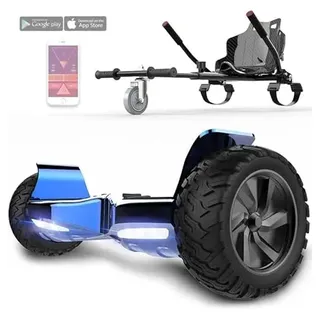 RCB Hoverboards SUV mit Sitz Hoverboards Off-Road, App-fähige Bluetooth Hoverboards, 8,5 '' Hummer + Hoverkart Go Kart für Self Balancing hoverboards, Geschenk für Kinder