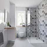 Breuer Duschrückwand beige/grau/weiß