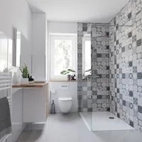 Breuer Duschrückwand beige/grau/weiß